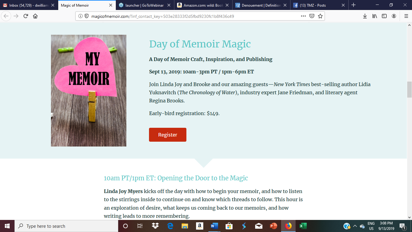 Day of Memoir Magic craft workshop
